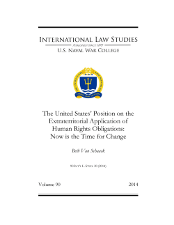 The United States` Position on the Extraterritorial Application of