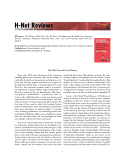 The Chief Practical Use of History - H-Net