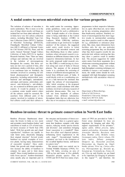 Bamboo invasion: threat to primate conservation in North East India