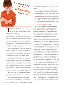 Ladder of Respect. From the bottom, the rungs are as follows: 1