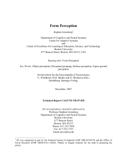 Form Perception - Department of Cognitive and Neural Systems
