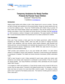 Temporary Assistance for Needy Families Protects