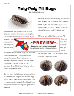 Roly-Poly Pill Bugs - Super Teacher Worksheets