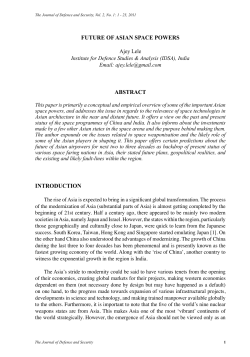 future of asian space powers abstract introduction