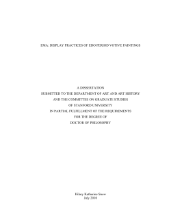 ema: display practices of edo period votive paintings a