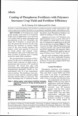 Coating of Phosphorus Fertilizers with Polymers Increases Crop