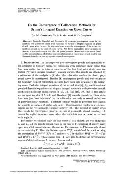 Symm`s Integral Equation on Open Curves
