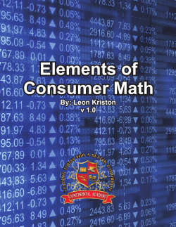 Elements of Consumer Math