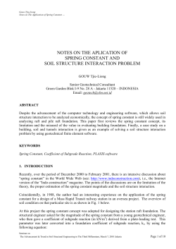 notes on the aplication of spring constant