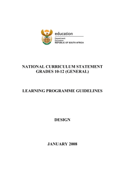 learning programme guidelines design january 2008