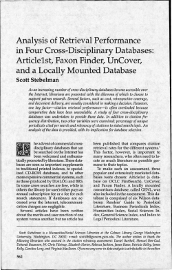 Analysis of Retrieval Performance in Four Cross