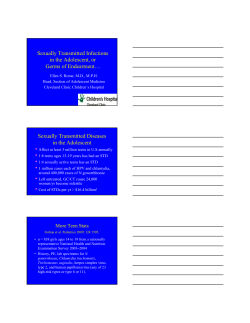Sexually Transmitted Diseases in the Adolescent