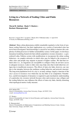 Living in a Network of Scaling Cities and Finite Resources