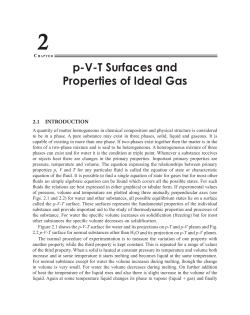p-V-T Surfaces and Properties of Ideal Gas