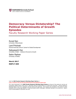 Democracy Versus Dictatorship? The Political Determinants of