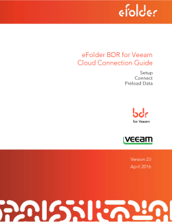 eFolder BDR Guide for Veeam Page 1 of 36