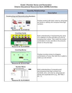 Number Sense and Numeration