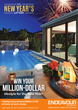 million-dollar - Endeavour Foundation Lotteries