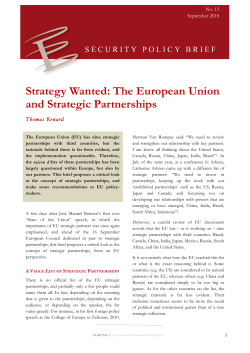 Strategy Wanted: The European Union and
