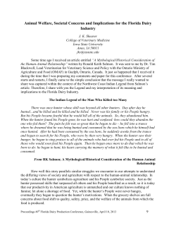 Animal Welfare, Societal Concerns and Implications for the Florida