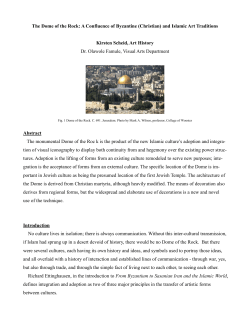 The Dome of the Rock: A Confluence of Byzantine