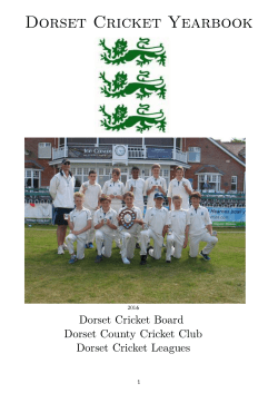 Dorset Cricket Yearbook 2016