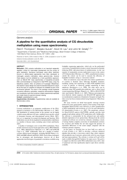 A pipeline for the quantitative analysis of CG