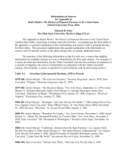 Information on Sources for Appendix in Ballot Battles: The History of