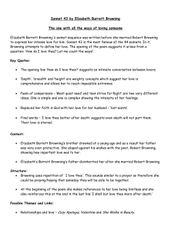 Sonnet 43 by Elizabeth Barrett Browning The one with all the ways