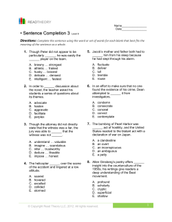 Sentence Completion 3 - English for Everyone