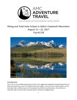 Hiking and Total Solar Eclipse in Idaho`s Sawtooth Mountains