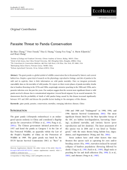 Parasite Threat to Panda Conservation