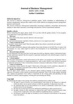Author Guidelines