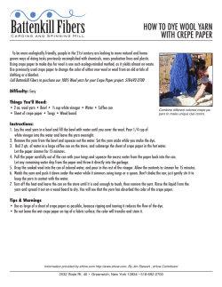 HOW TO DYE WOOL YARN WITH CREPE PAPER