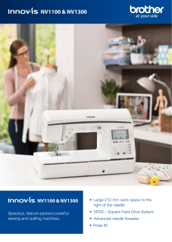 Leaflet - Brothers Sewing Machines Europe