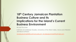 18th Century Jamaican Plantation Business Culture and Its