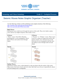 Seismic Waves Notes Graphic Organizer (Teacher)
