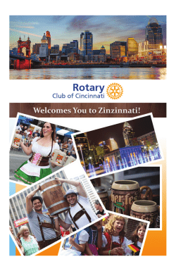 Rotary Club of Cincinnati Visitor`s Guide - Rotary Zones 30-31