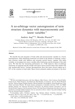 A no-arbitrage vector autoregression of term structure dynamics with