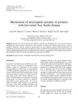 Mechanism of interrupted saccades in patients with late