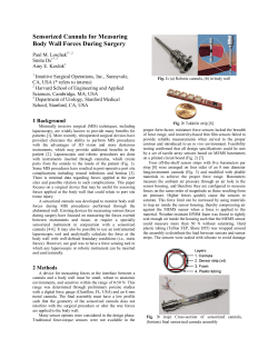 Sensorized Cannula for Measuring Body Wall Forces During Surgery