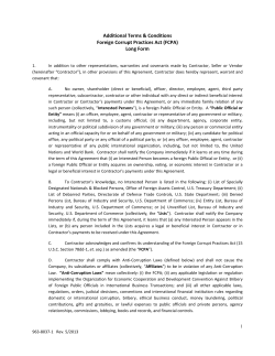 Foreign Corrupt Practices Act FCPA