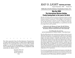 ray o. light newsletter - Marxist