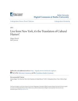 Live from New York, it`s the Translation of Cultural Humor!