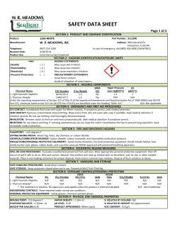 safety data sheet