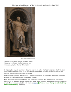 The Spread and Impact of the Reformation