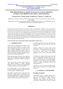 the histological effects of guava leaf aqueous extract on