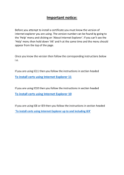 Sha1 Security Certificate Installation Guide IE 8
