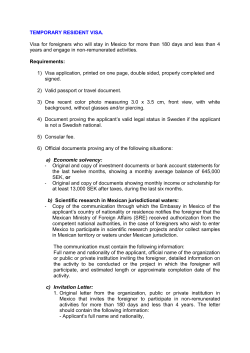 TEMPORARY RESIDENT VISA. Visa for foreigners who will stay in