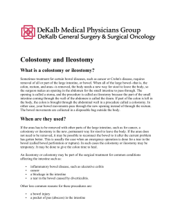 Colostomy and Ileostomy
